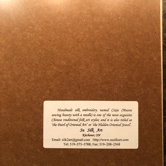 Handmade Silk Embroidery Art - Picture 3 of 4